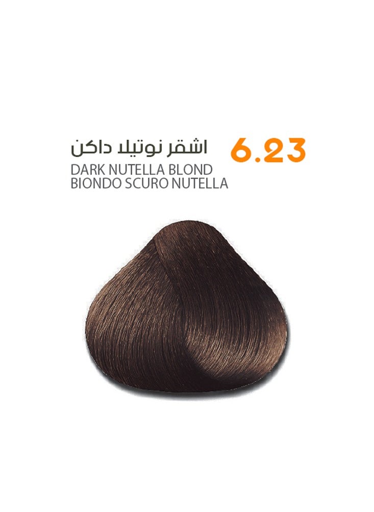 SAVOO Hair Color Cream 6.23 Dark Nutella Blond - Herbal Extract & Oil Plex 100ml