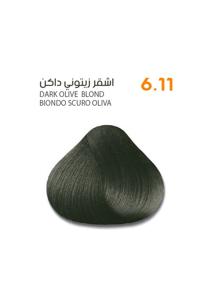 SAVOO Hair Color Cream 6.11 Dark Olive Blond - Herbal Extract & Oil Plex 100ml