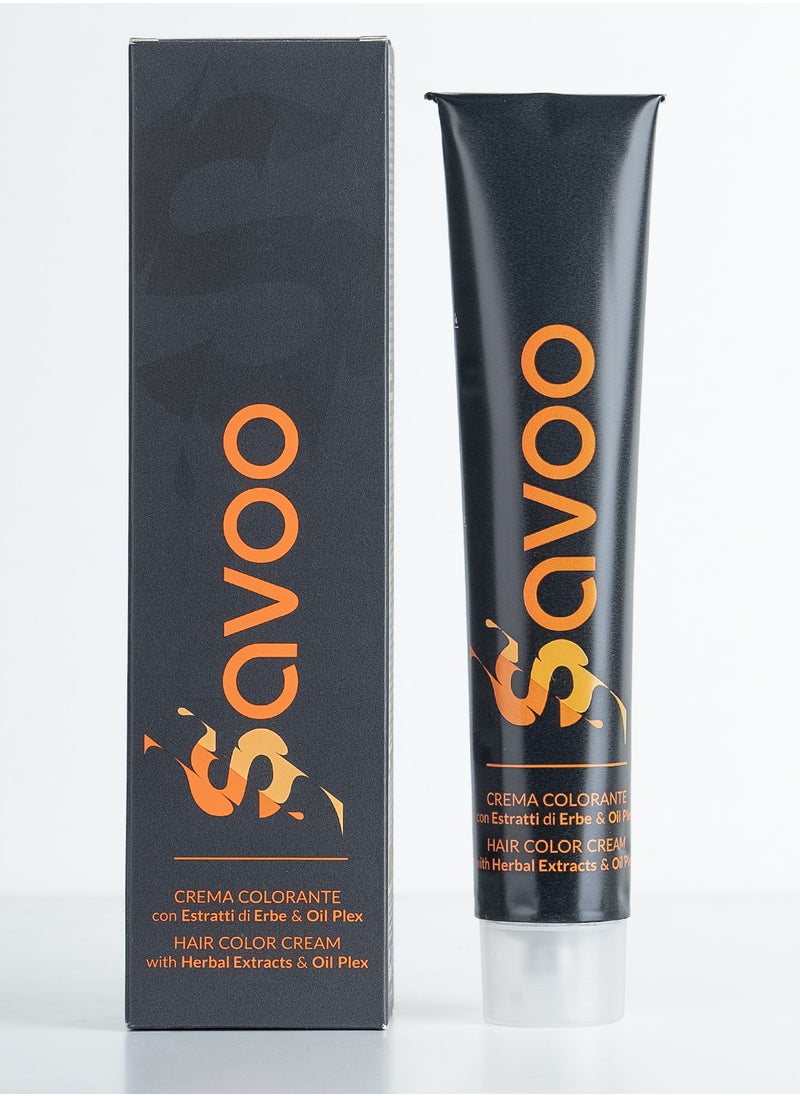 SAVOO Hair Color Cream 8.1 Light Ash Titanium Blond - Herbal Extract & Oil Plex 100ml