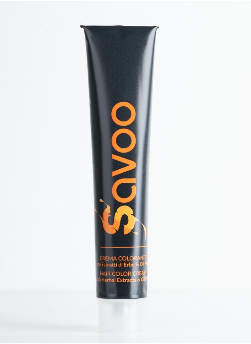 SAVOO Hair Color Cream 7.111 Extra Intense Olive Ash Blond - Herbal Extracts & Oil Plex 100ml