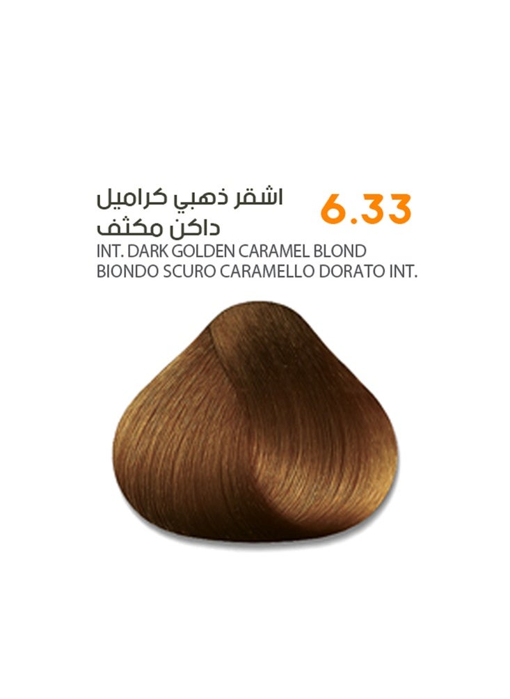 SAVOO Hair Color Cream 6.33 Intense Dark Golden Caramel Blond - Herbal Extract & Oil Plex 100ml