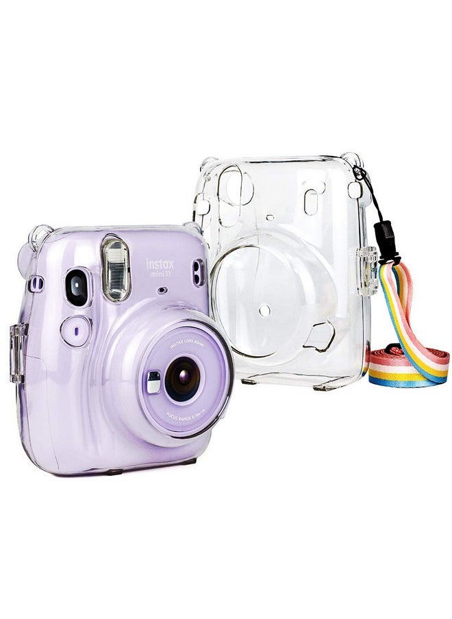 Camera Clear Protective Case Bag Compatible With Fujifilm Instax Mini 11 Instant Camera With Detachable Adjustable Strap - (05)