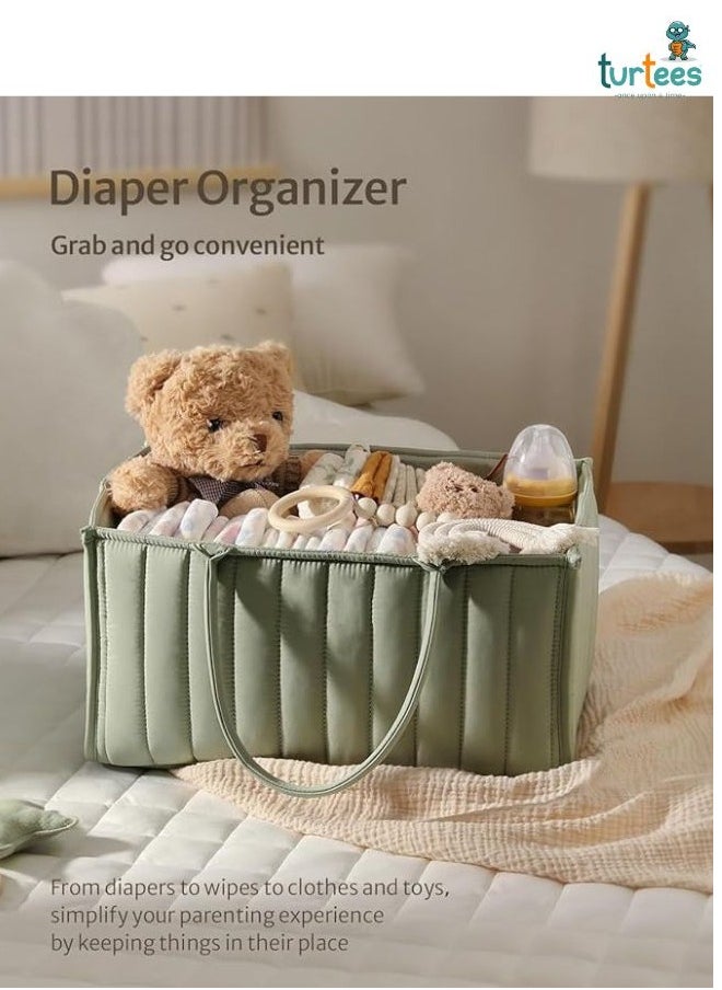 Baby Caddy Organizer Bag | Portable Diaper Storage for Newborns & Toddlers | Multipurpose Nursery Bag with Compartments | Perfect for Moms