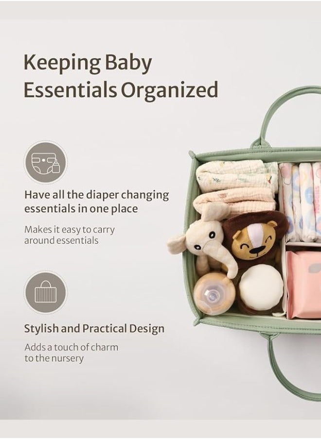 Baby Caddy Organizer Bag | Portable Diaper Storage for Newborns & Toddlers | Multipurpose Nursery Bag with Compartments | Perfect for Moms