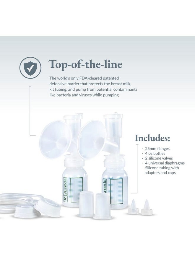 Hygienikit Universal Milk Collection System | Hands Free Breast Pump Accessories | (New & Improved) | Breastfeeding Supplies | Pumping Essentials | Flanges, Bottles, Valves, Diaphragms & Tubing