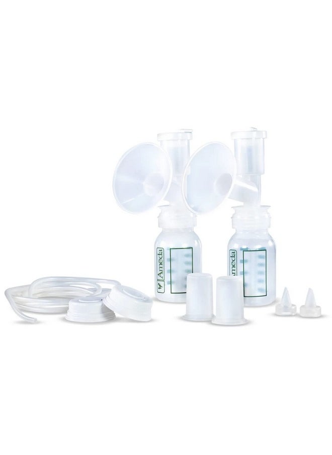 Hygienikit Universal Milk Collection System | Hands Free Breast Pump Accessories | (New & Improved) | Breastfeeding Supplies | Pumping Essentials | Flanges, Bottles, Valves, Diaphragms & Tubing