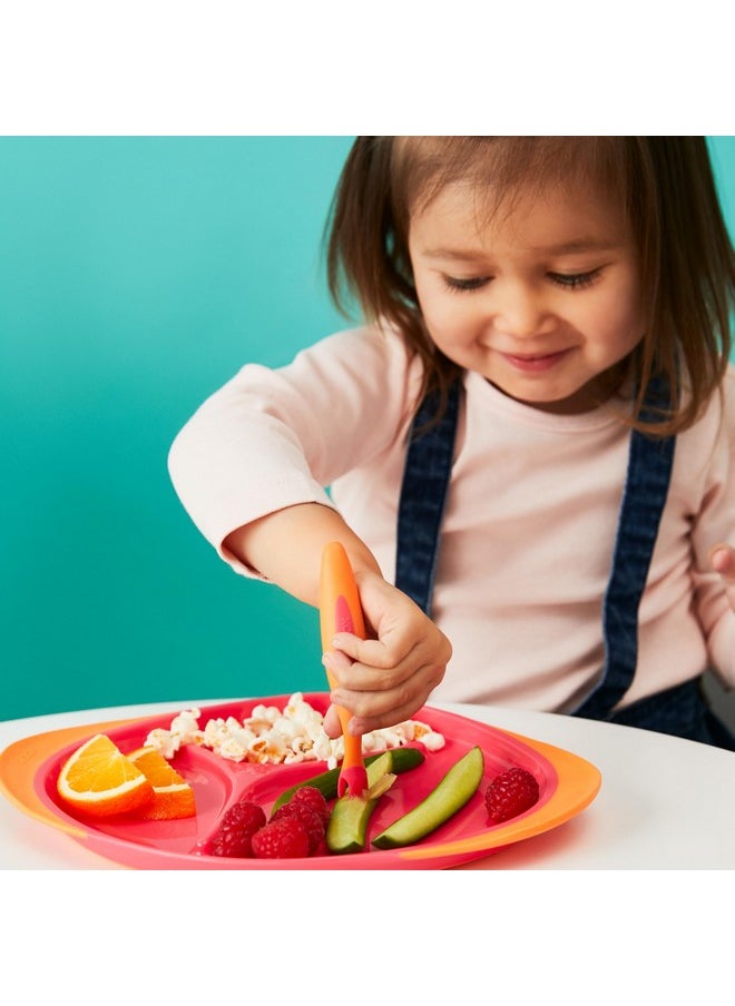 Toddler Cutlery Set: Patented Flork™ Designed Fork, Spoon & Travel Case, Easy Grip Handles, Dishwasher Safe, Bpa Free. (Ocean Breeze)