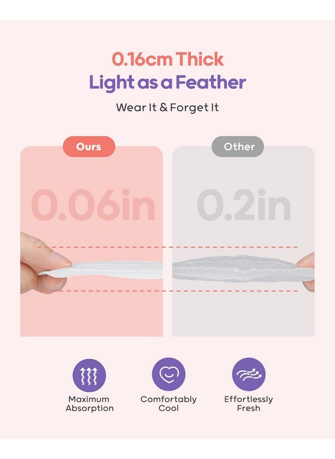 Super Absorbent & Featherlight Disposable Nursing Pads 240 Count, Stay Dry, Soft & Breathable Breast Pads For Leaking Milk, Leakproof, Individually Packaged Breastfeeding Essentials For Moms