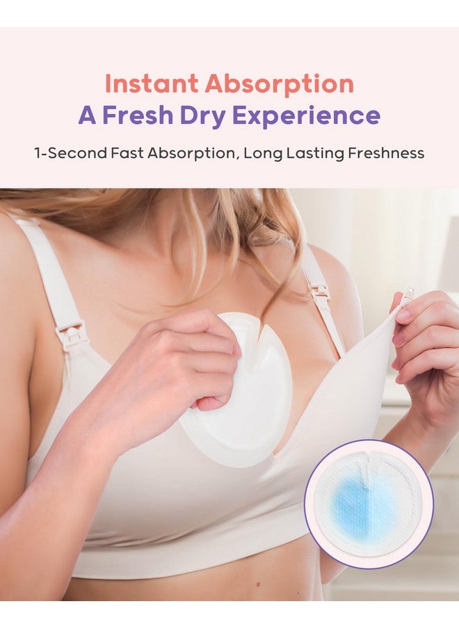 Super Absorbent & Featherlight Disposable Nursing Pads 240 Count, Stay Dry, Soft & Breathable Breast Pads For Leaking Milk, Leakproof, Individually Packaged Breastfeeding Essentials For Moms