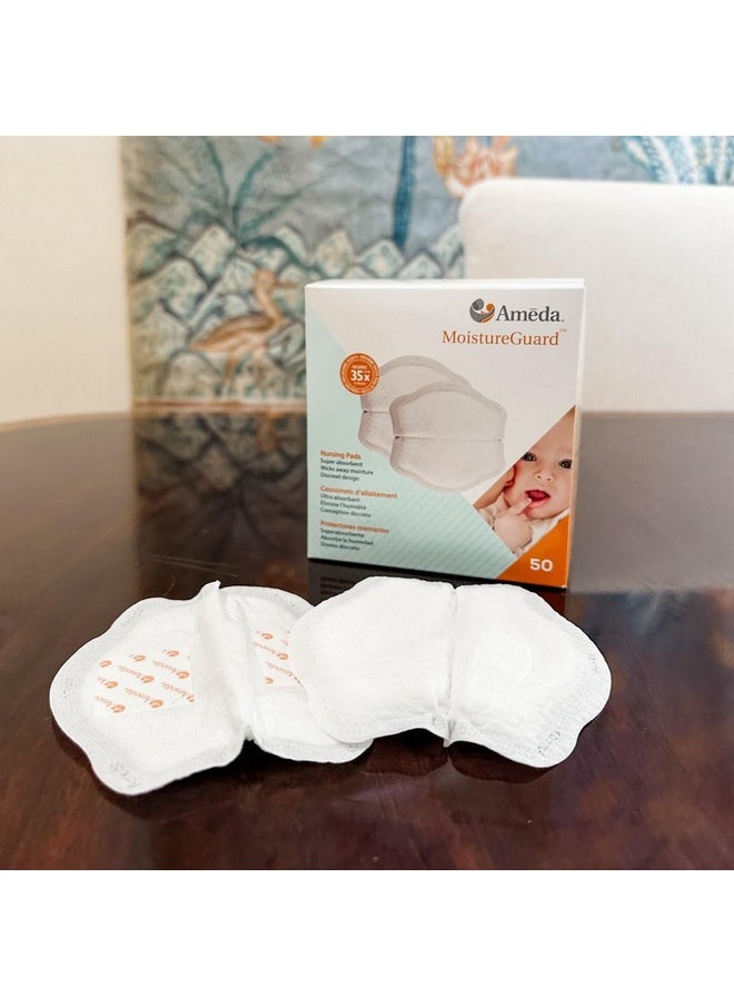Moistureguard Disposable Nursing Pads | Breast Milk Pads | Nursing Breast Pads | Breast Feeding Supplies | Stay Dry Nursing Pads | Nursing Pads Disposable | Nursing Pads Breastfeeding | 50 Count