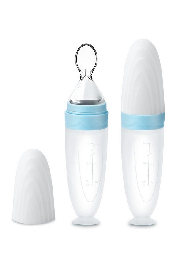 Baby Food Dispensing Spoon: Squeeze Feeder Dispenser For Baby - Self Feeding Bottle Spoon