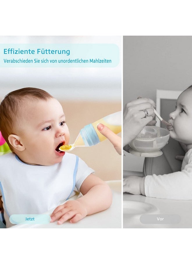 Baby Food Dispensing Spoon: Squeeze Feeder Dispenser For Baby - Self Feeding Bottle Spoon