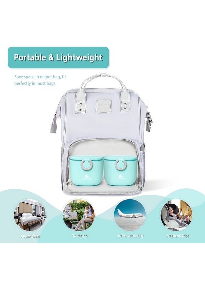 Baby Formula Dispenser, Portable Milk Powder Dispenser Container With Carry Handle And Scoop For Travel Outdoor Activities With Baby Infant, 8.8Oz, 0.55Lb, 250G (Blue)