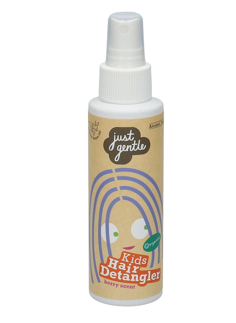 Kids Hair Detangler Spray - Fortified with Organic Argan Oil & 6 Fruit Extracts, Smooths & Conditions, Berry Scent, 100ml