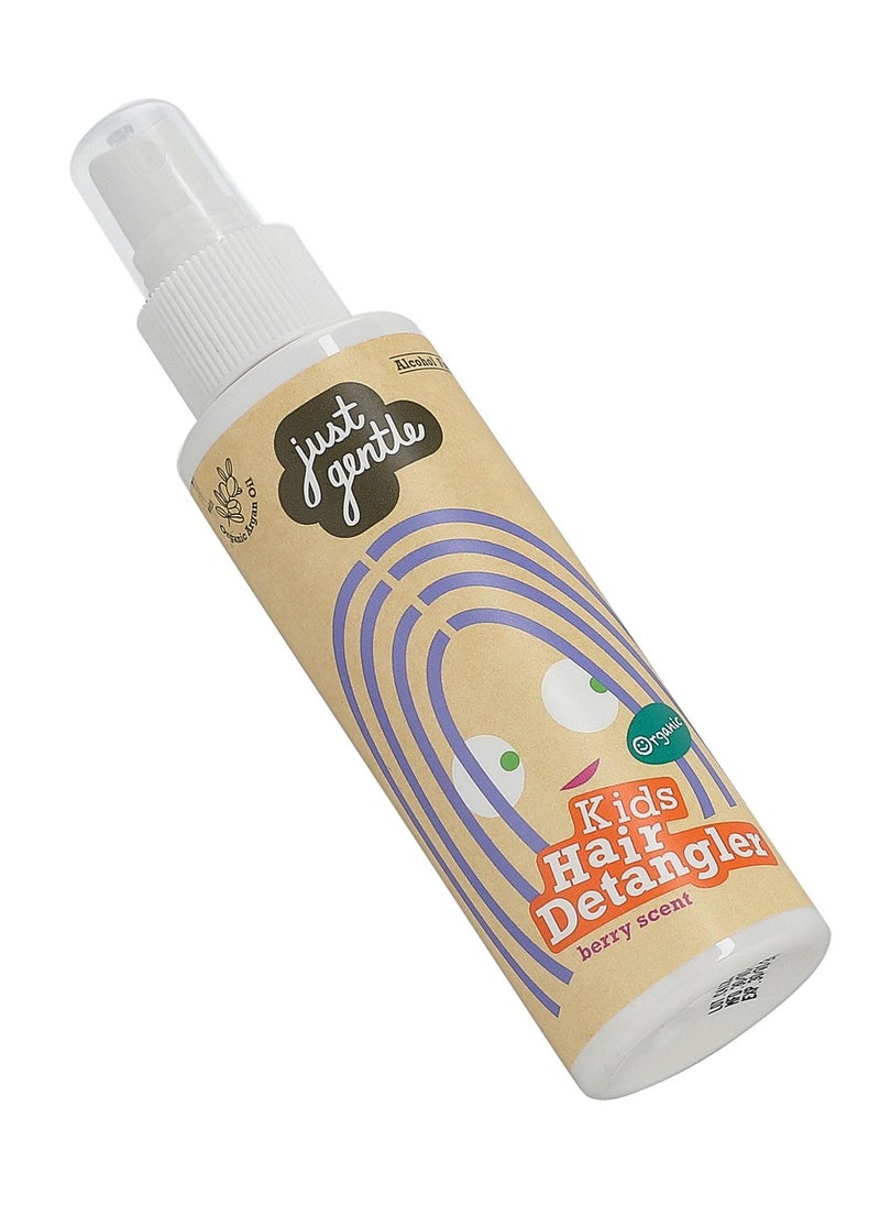 Kids Hair Detangler Spray - Fortified with Organic Argan Oil & 6 Fruit Extracts, Smooths & Conditions, Berry Scent, 100ml