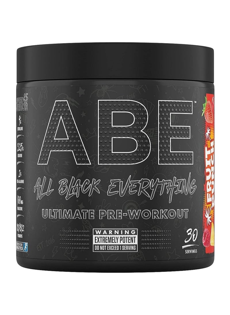 Applied Nutrition Abe All Black Everything Ultimate Pre Workout Fruit Punch 30 Servings