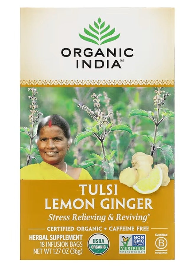 Tulsi Lemon Ginger Tea 18 BagPack