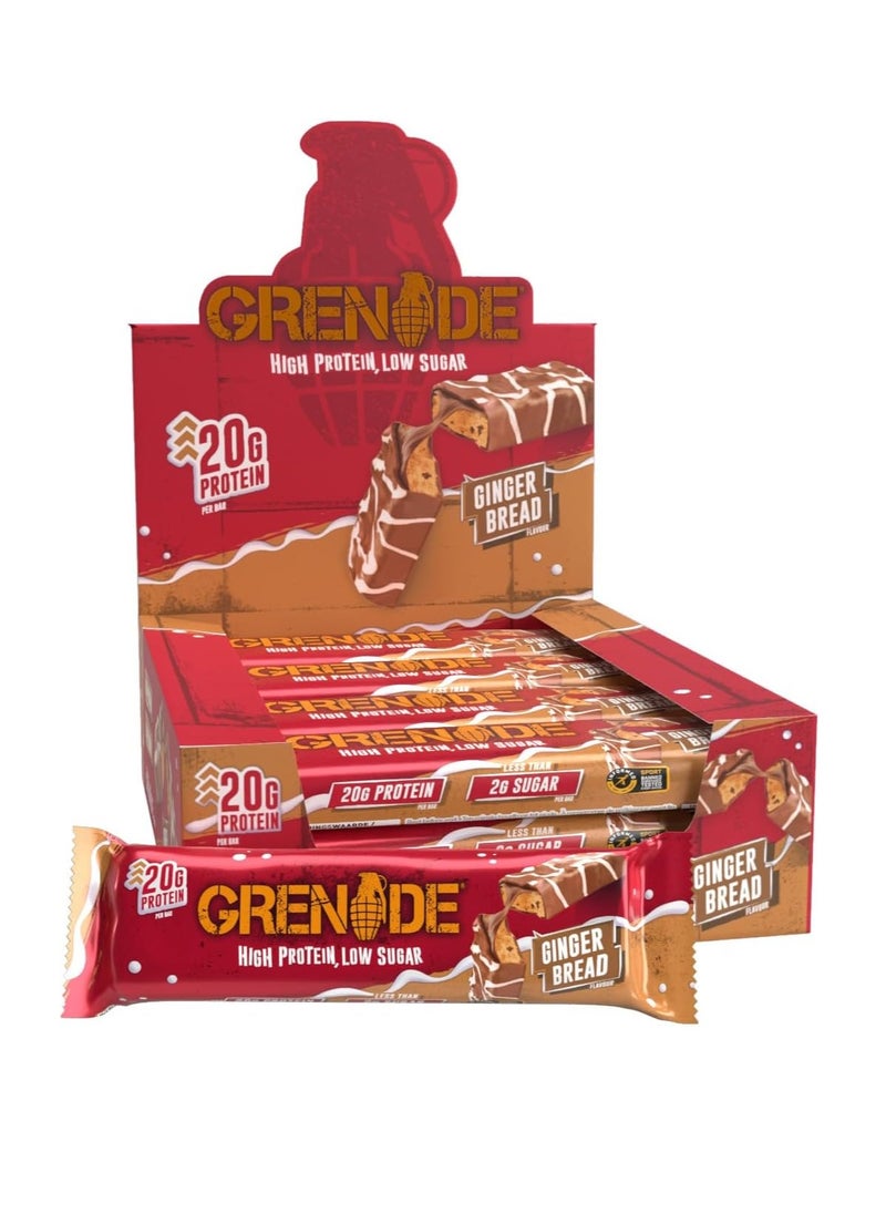 Grenade High Protein Low Sugar Bar Gingerbread 60g Pack of 12