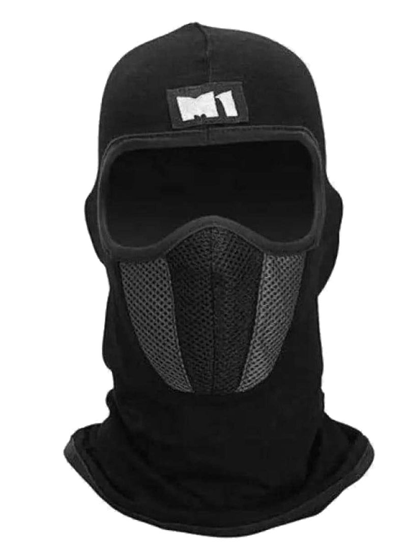 Rider Full Helmet Face Mask | Full Face Cover Balaclava Protection Filter Plain Full Face Mask - Gray