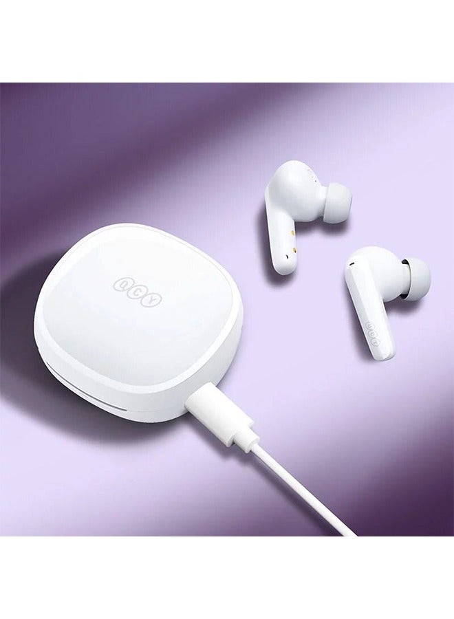 T13X TWS Wireless Earbuds With 5.3 Bluetooth,4 Microphones With ENC Noise Cancellation,Water Resistance,Touch Controls & Long Battery Life White