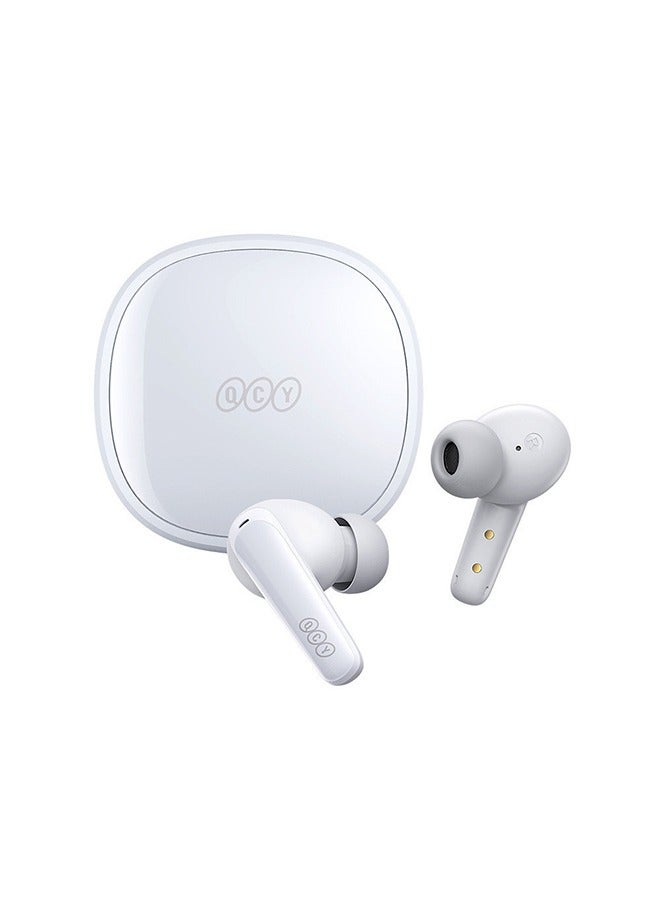 T13X TWS Wireless Earbuds With 5.3 Bluetooth,4 Microphones With ENC Noise Cancellation,Water Resistance,Touch Controls & Long Battery Life White