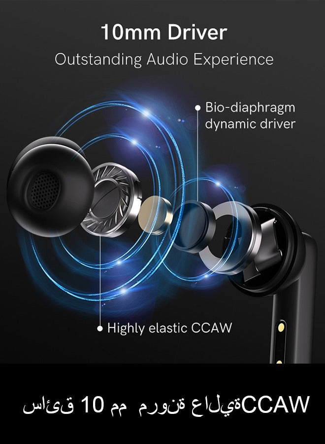 T13 ANC Wireless Earbuds Noise Cancellation 28dB in-depth,Bluetooth 5.3 Call,TWS Earphone,Long Standby 40H,Touch Control,IPX 5 Waterproof,IOS/Android Systems White