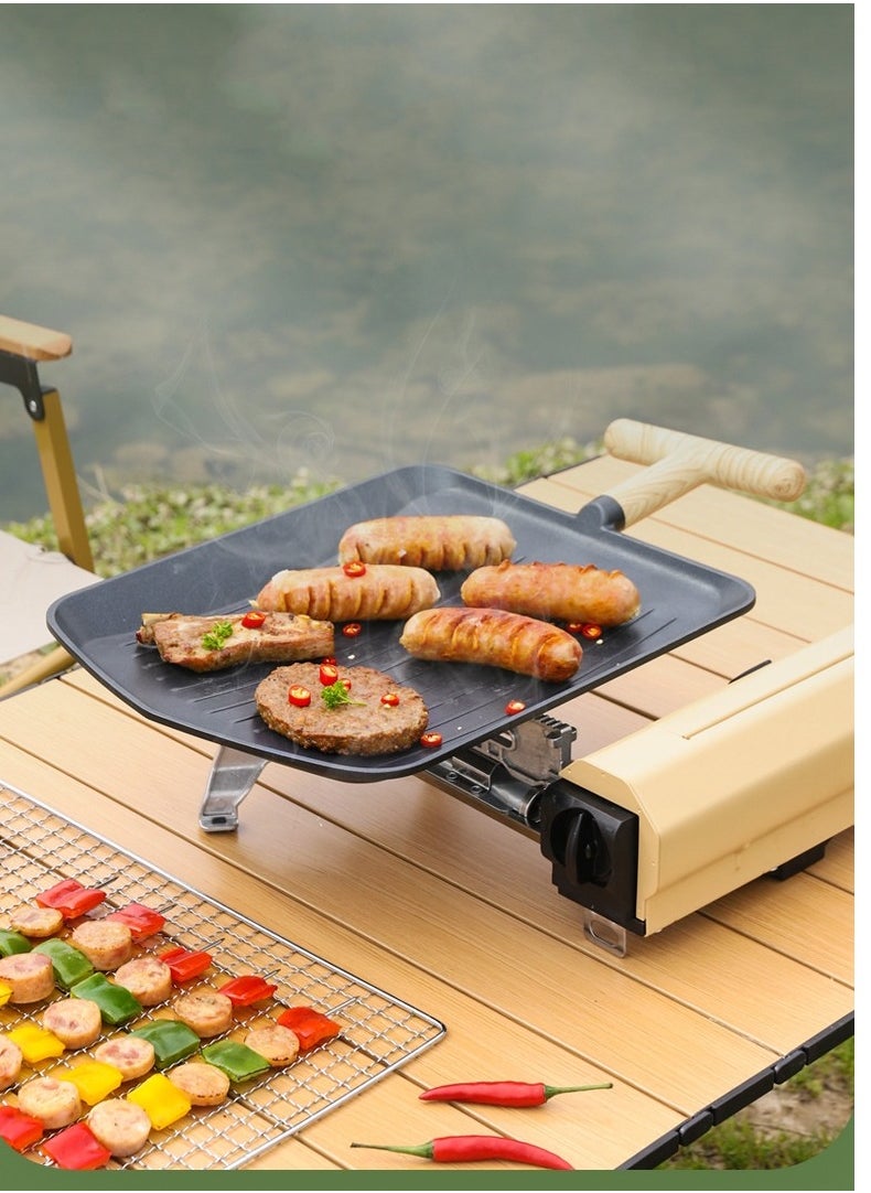 Outdoor Wild Camp Travel With Non -Stick Baking Tray Portable Picnic Barbecue Baking Sheet Camping Utensils