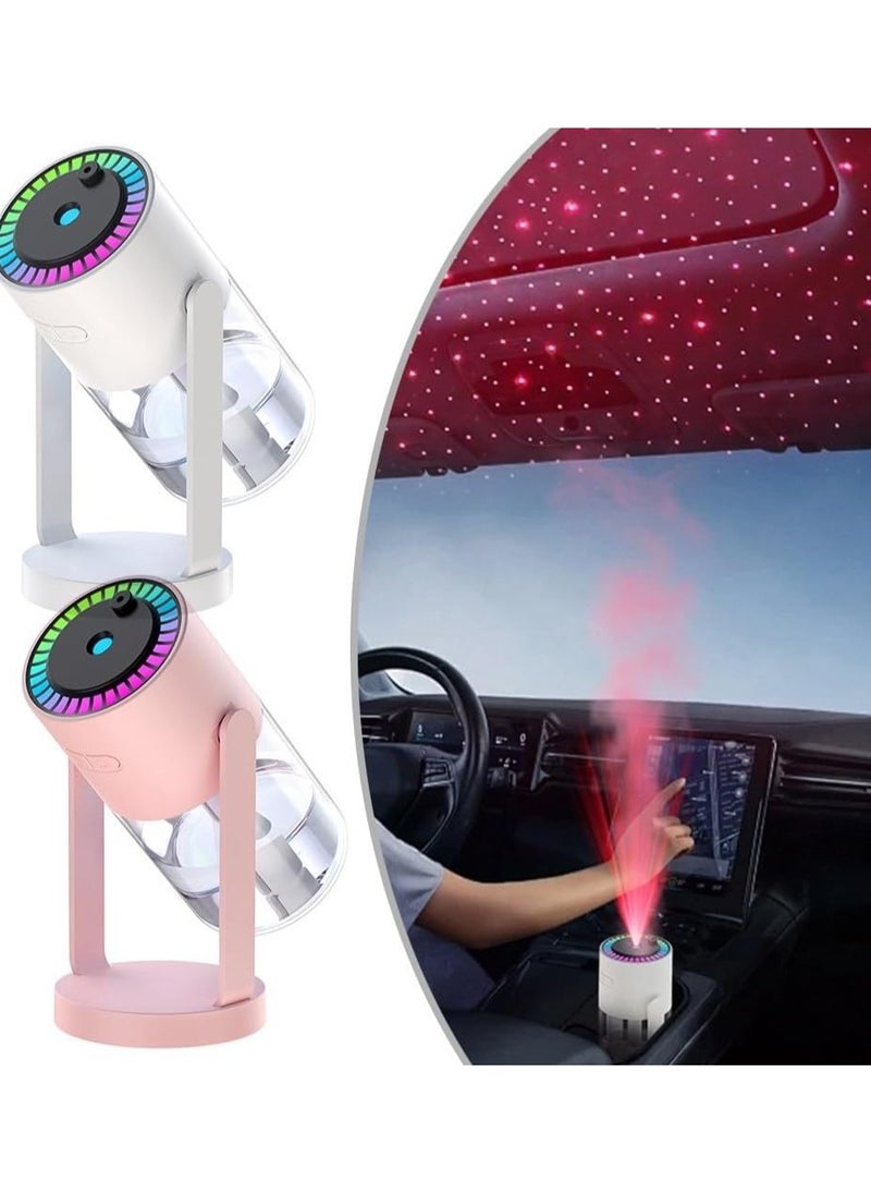 Humidifier Star Galaxy Projector | Night Light u0026 Star Projector | Quiet Air Humidifier Oil Diffuser, Convenient Stylish Nightlight Comforting Humidifier for Home Nursery Family Car (Pink)