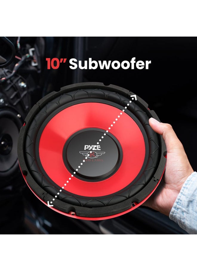 PYLE PLW10BL 10-Inch 600 Watt Subwoofer, Red
