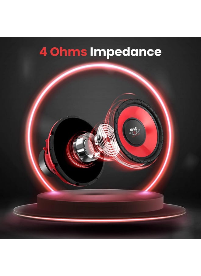 PYLE PLW10BL 10-Inch 600 Watt Subwoofer, Red
