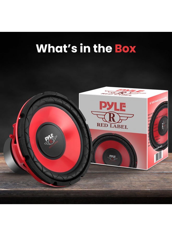 PYLE PLW10BL 10-Inch 600 Watt Subwoofer, Red