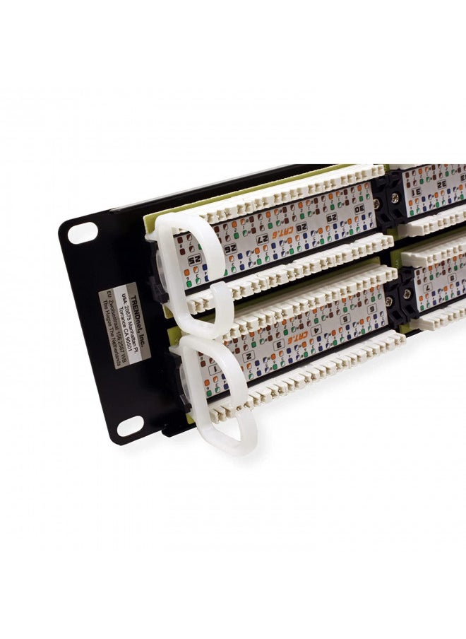 TRENDnet 48-Port Cat6 Unshielded Patch Panel, Wallmount or Rackmount, Compatible with Cat3,4,5,5e,6 Cabling, For Ethernet, Fast Ethernet, Gigabit Applications, Black, TC-P48C6