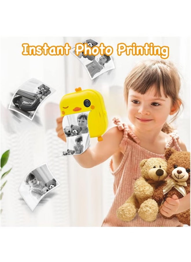 Chick-Shaped 48MP Children's Camera - Perfect Gift for Kids Aged 3-14 (Yellow)