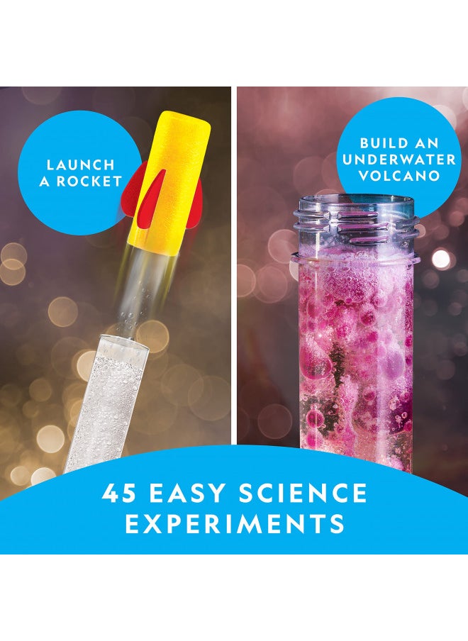 NATIONAL GEOGRAPHIC Stunning Chemistry Set - Mega Science Kit with 45 Easy Experiments- Make a Volcano and Launch a Rocket, STEM Projects for Kids Ages 8-12, Science Toys (Amazon Exclusive)