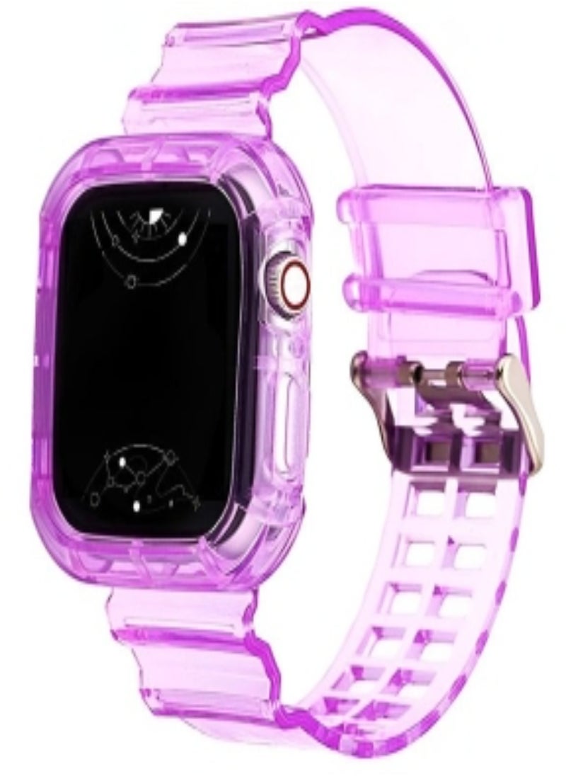 Glacier Transparent Silicone Stylish Band Purple