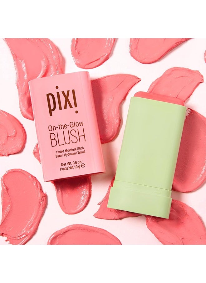 On-the-Glow Blush, Tinted Moisture Stick Baton Hydrating Tinted, Moisture Blush Stick with Ginseng, Aloe Vera & Fruit Extracts, for Cheeks & Lips, 19g / 0.6oz (Fleur)