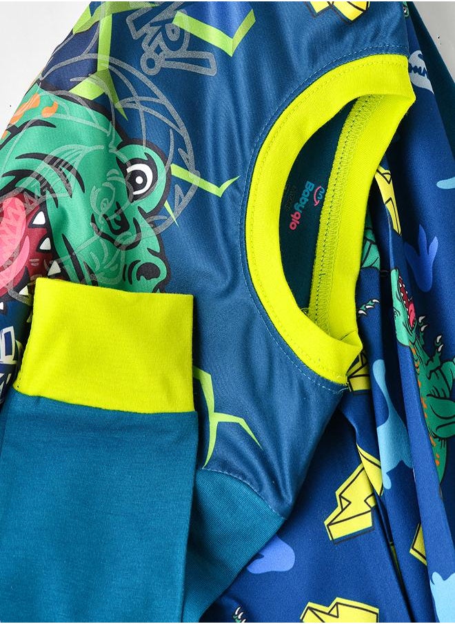 Roaring Dinosaur Glow-in-the-Dark Pajama Set for Boys