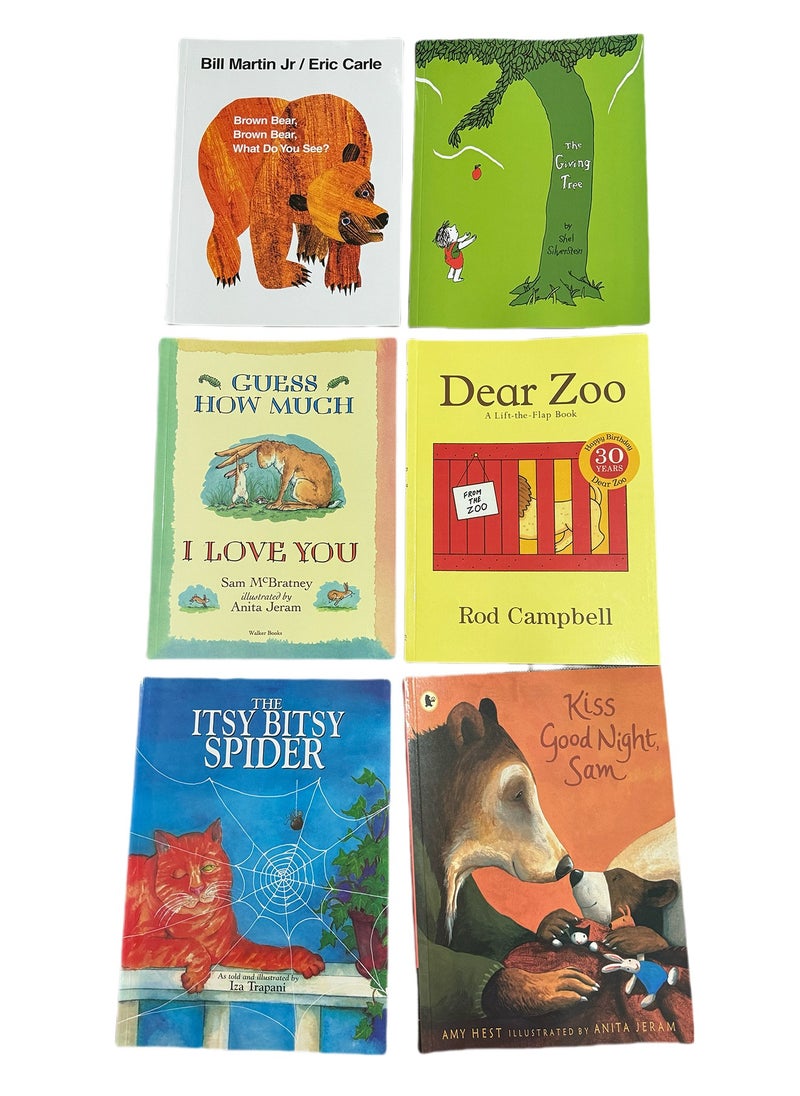 Bedtime Storybook Collection Color Books For Kids Children Early Development English Story Books Gift 6 Pieces