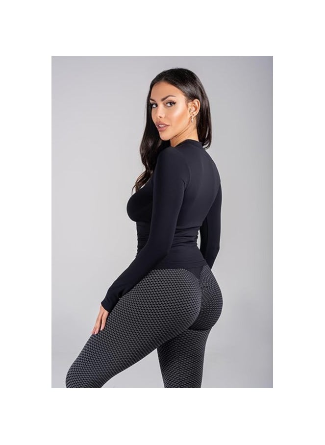 Less Drama Women's Long Sleeve Workout Top | Slim Fit Athletic Yoga Running Shirt with Thumb Holes |  Breathable Gym Unbothered Long Sleeve Top