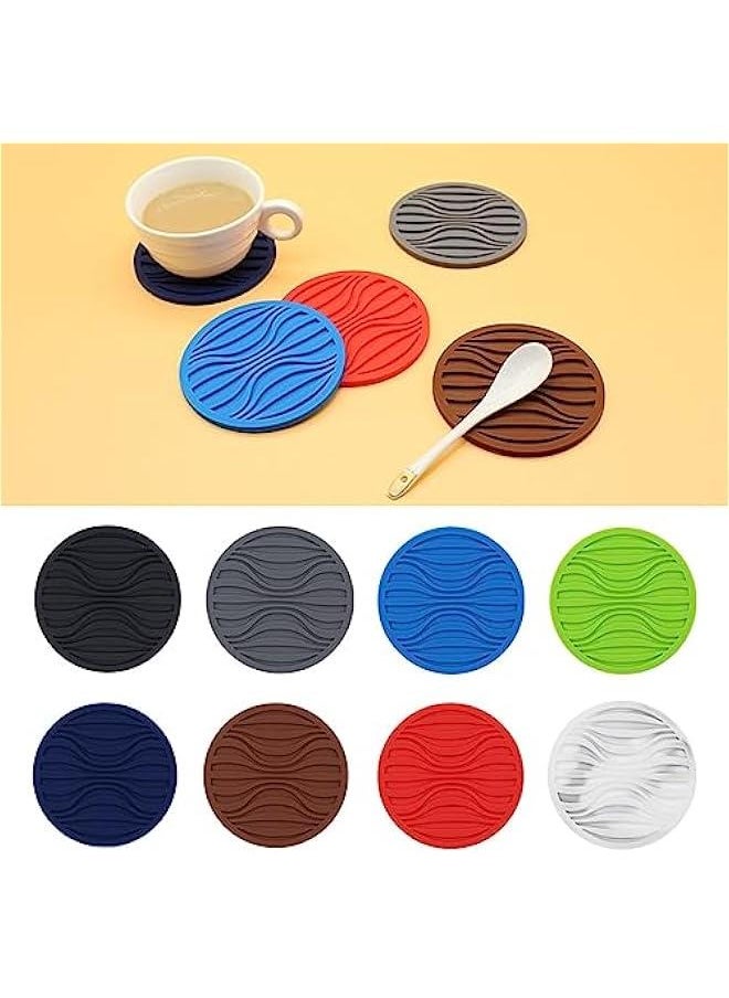 6 Pcs Silicone Trivet Pot Mat, Silicone Pot Holders for Hot Pan and Pot Pads. Heat Resistant Counter Mats for Tables Placemats,Countertops, Spoon Rest and Coasters