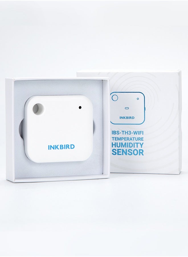 Wifi Thermometer Hygrometer Monitor Smart Temperature Humidity Sensor Ibs-Th3 With App Notification Alert 1 Year Data Storage Export Remote Monitor For Greenhouse Wine Cellar Baby Room