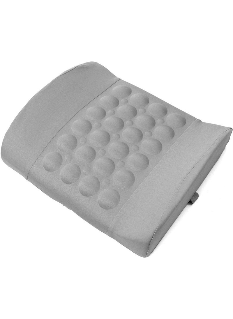 Back Massager Lumbar Seat Cushion - Grey