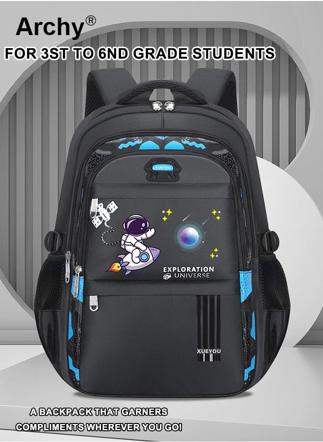 Astronaut Kids Backpack for Girls & Boys Waterproof Lightweight School Bag Backpack for Children Primary Students School Bag