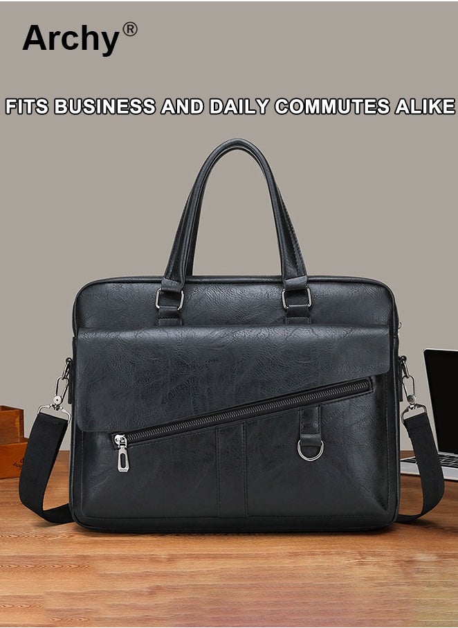 Men Briefcase Leather Office Bags 14