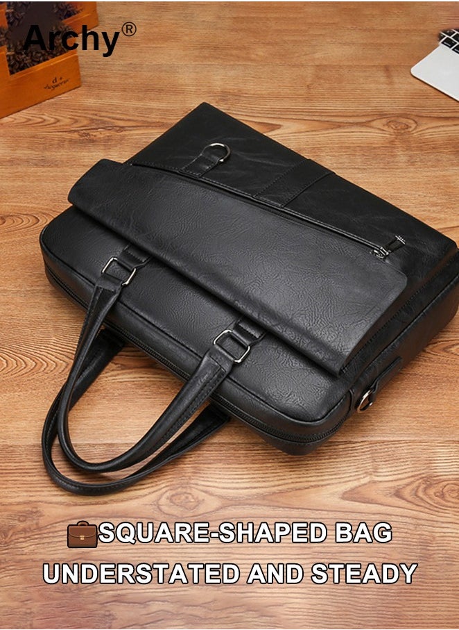 Men Briefcase Leather Office Bags 14