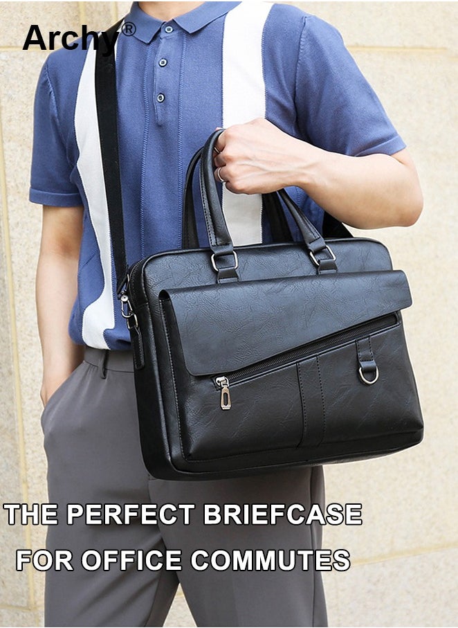 Men Briefcase Leather Office Bags 14