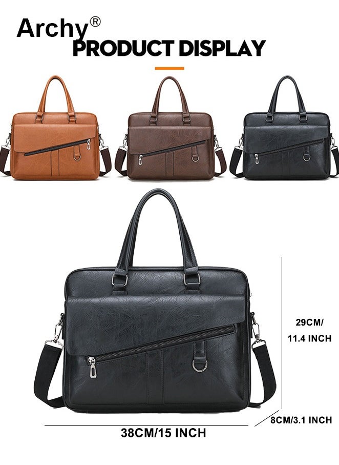 Men Briefcase Leather Office Bags 14