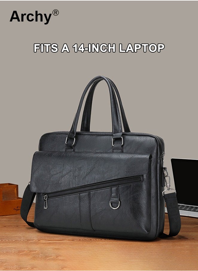 Men Briefcase Leather Office Bags 14