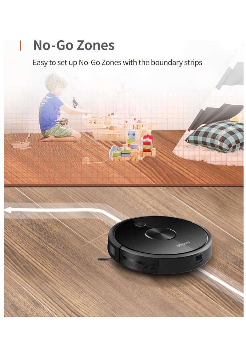 D5s Pro Robot Vacuum Cleaner, 3000Pa, Wi-Fi Connected, Mopping Function, Super-Thin, Alexa, App Control, Boundary Strips Included, Self-Charging Robotic Vacuum for Pet Hair Hard Floor Carpet