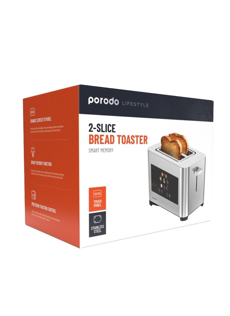 Porodo Lifestyle 2-Slice Bread Toaster Smart memory